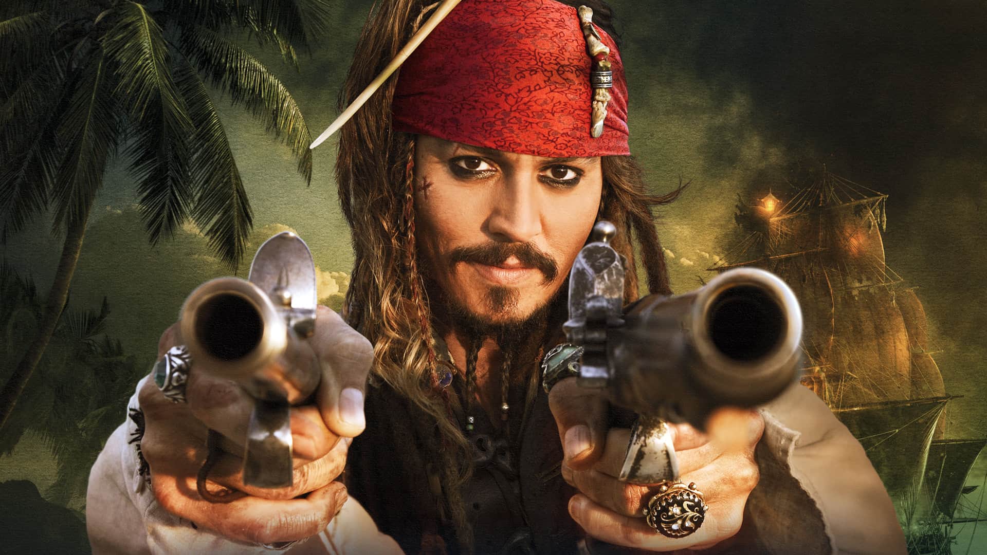 Jack Sparrow with two guns