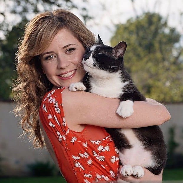 Jenna Fischer with her Cat Andy