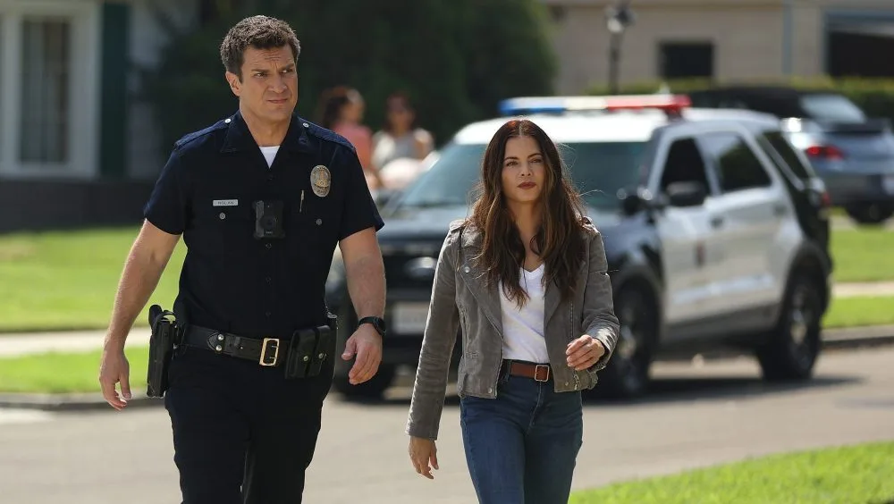 John Nolan and Bailey Nune together in the show, The Rookie (Credit: ABC)