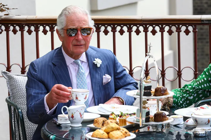 King Charles Enjoying Tea