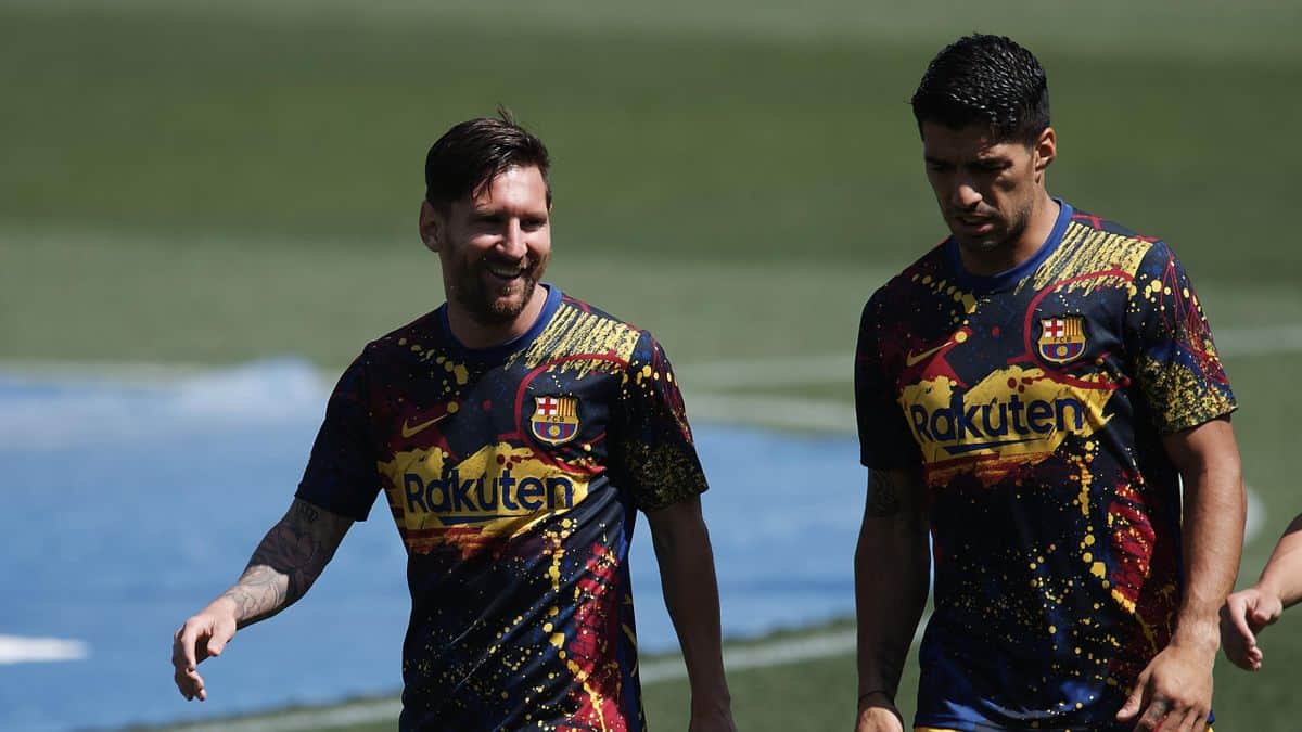 Lionel Messi and Luis Suarez 