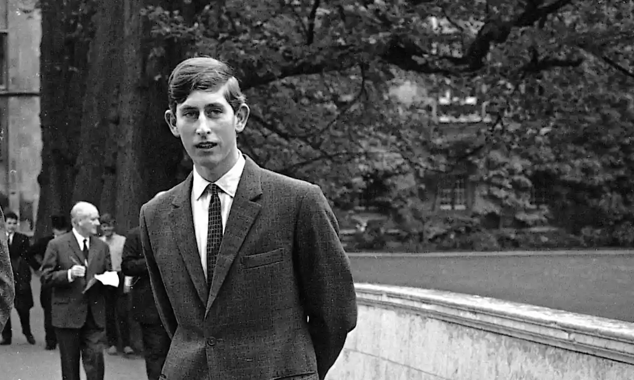 Prince Charles arrives at Trinity College, Cambridge, in 1967