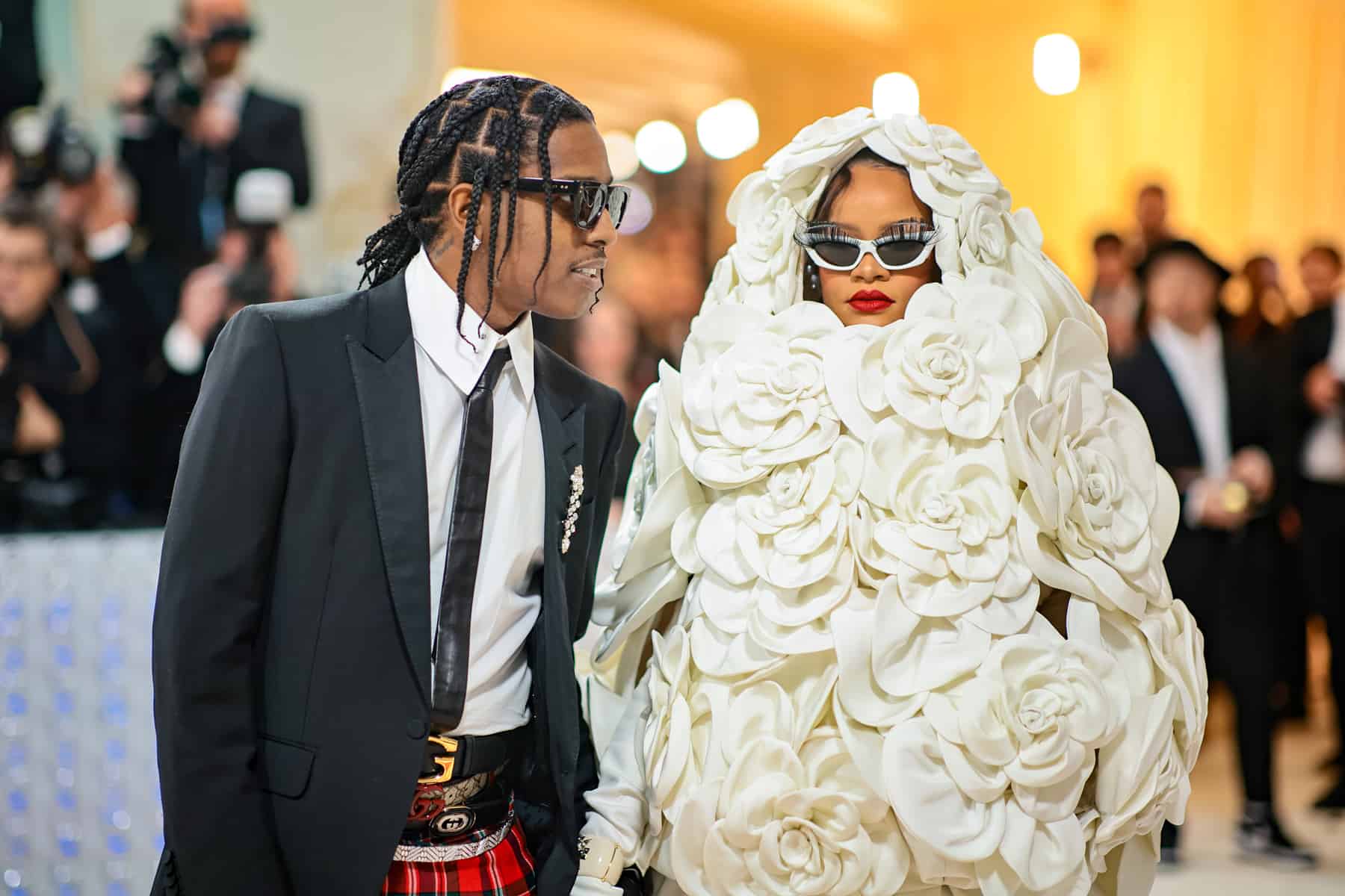 Rihanna and A$ap Rocky at the Met Gala 