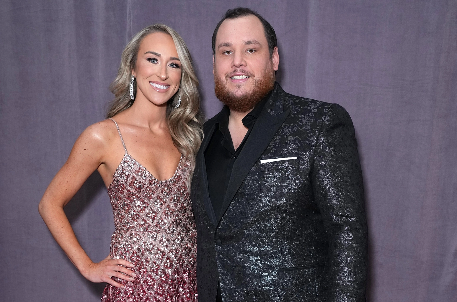 Singer Luke Combs with his wife Nicole Combs