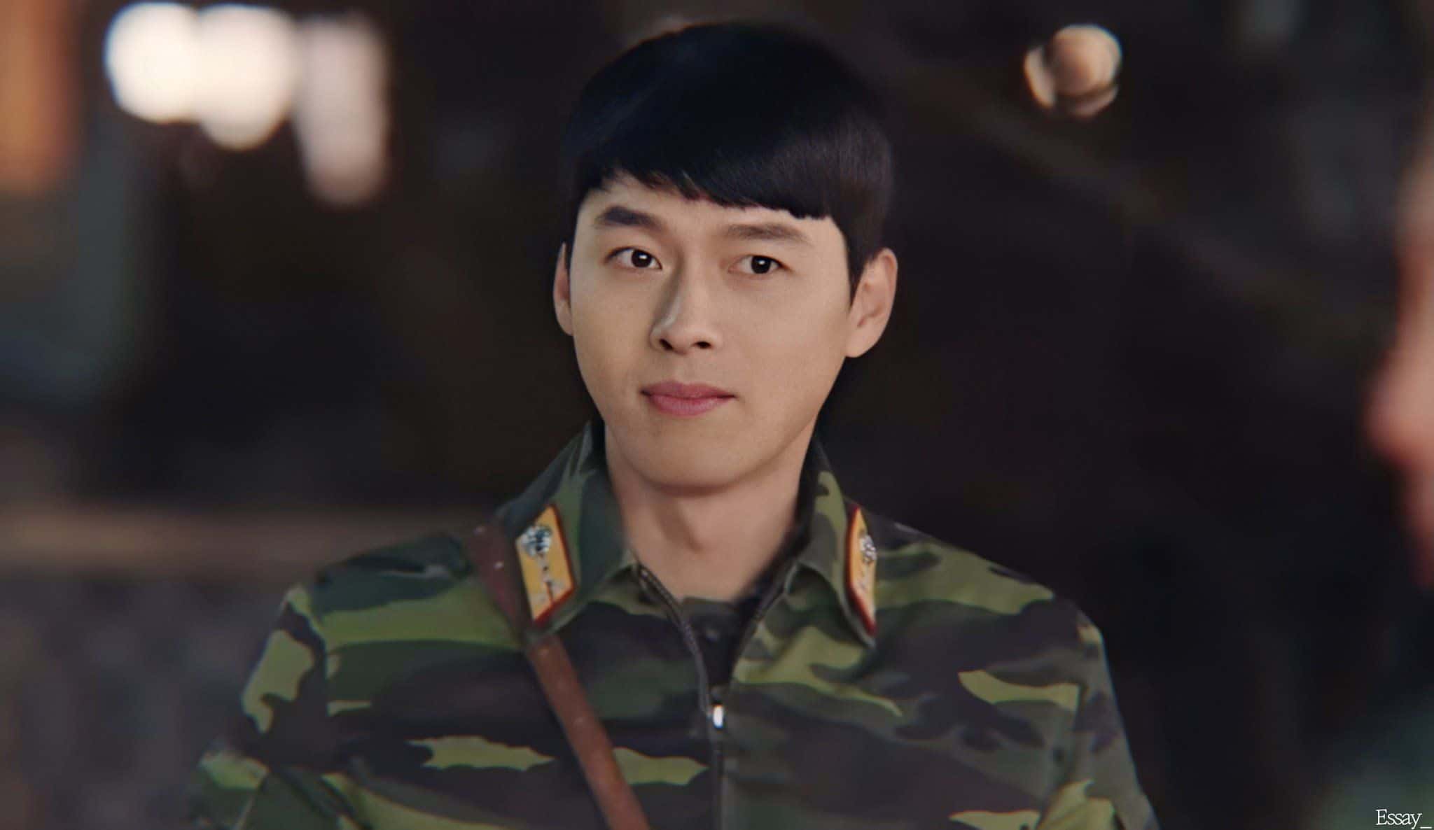 Hyun Bin playing the lead role in the drama Crash Landing on You