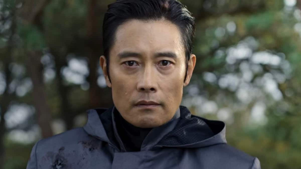 Lee Byung Hun as the antagonist and former winner, of Squid Game