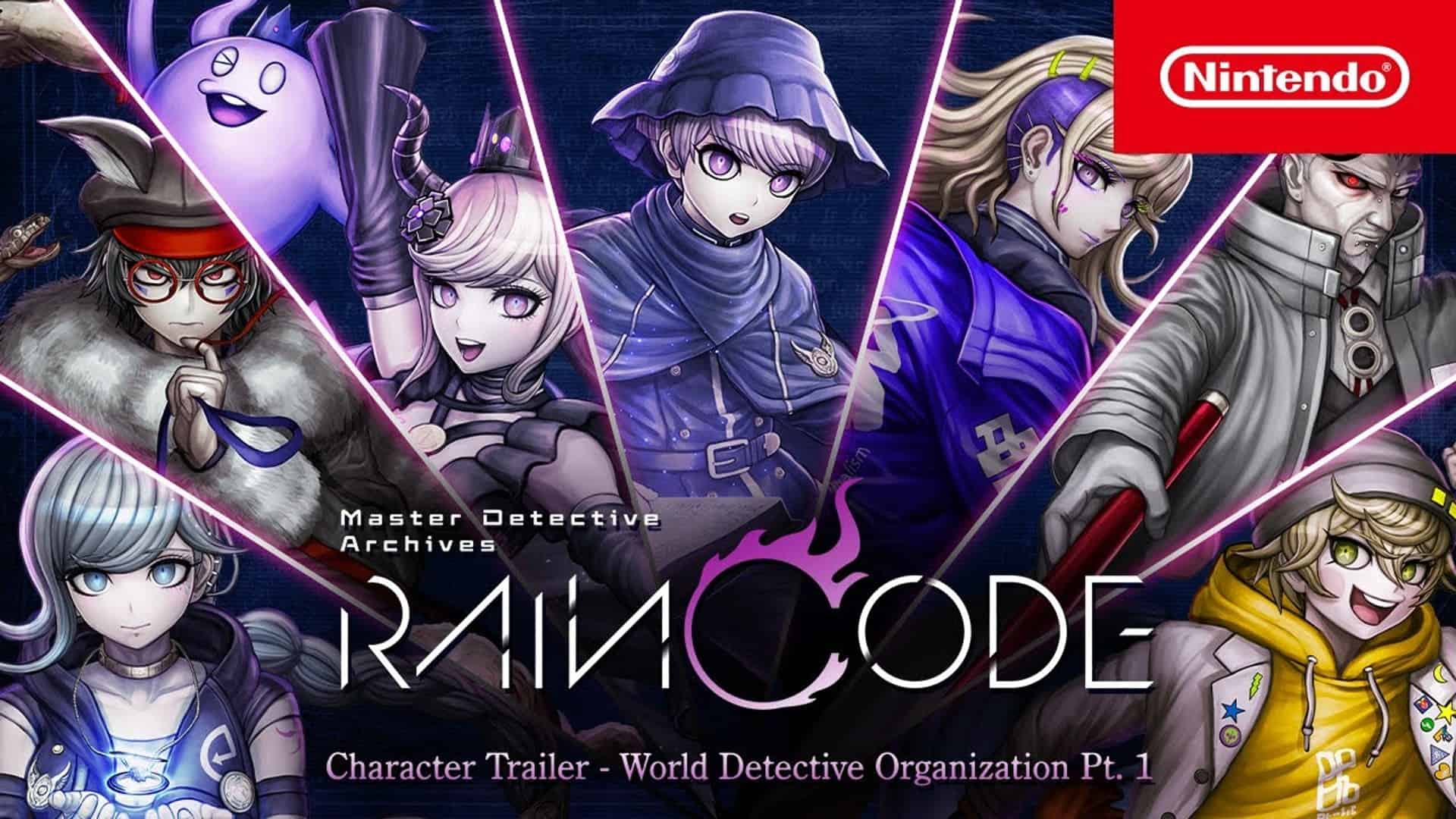 The cover art of the Master Detective Archives: RAIN CODE trailer