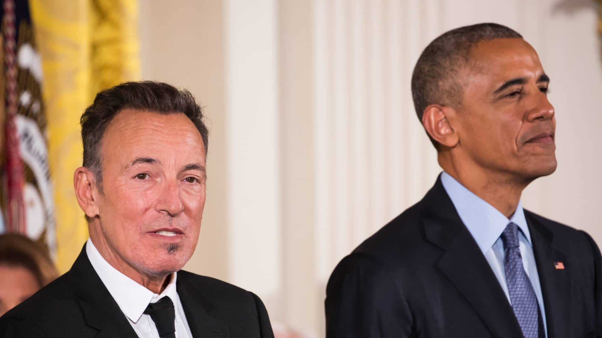 Barack Obama with Bruce Springsteen