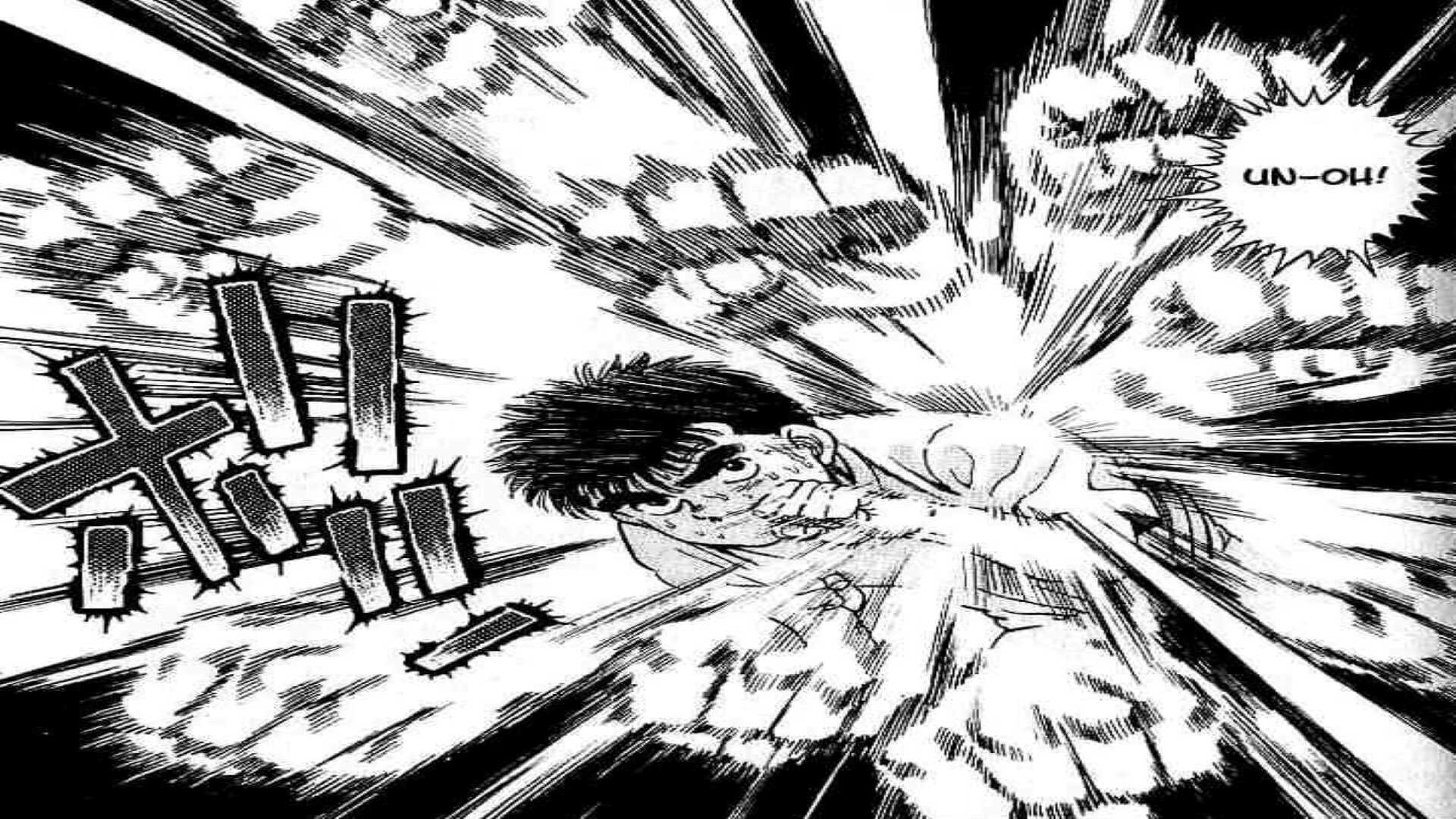 Ippo tratando de demostrarle a Takamura que vale la pena Lo que se necesita para convertirse en un Boker - Hajime No Ippo Capítulo 1