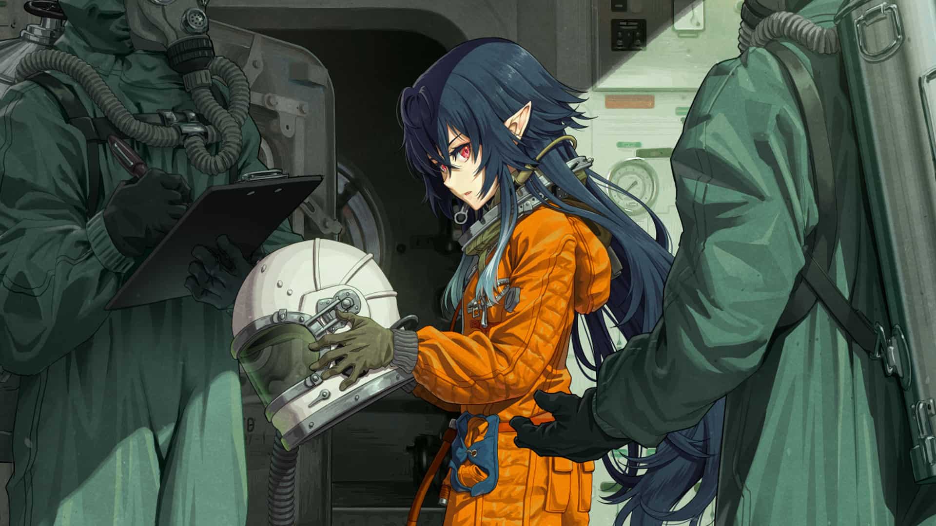 Irina holding a helmet
