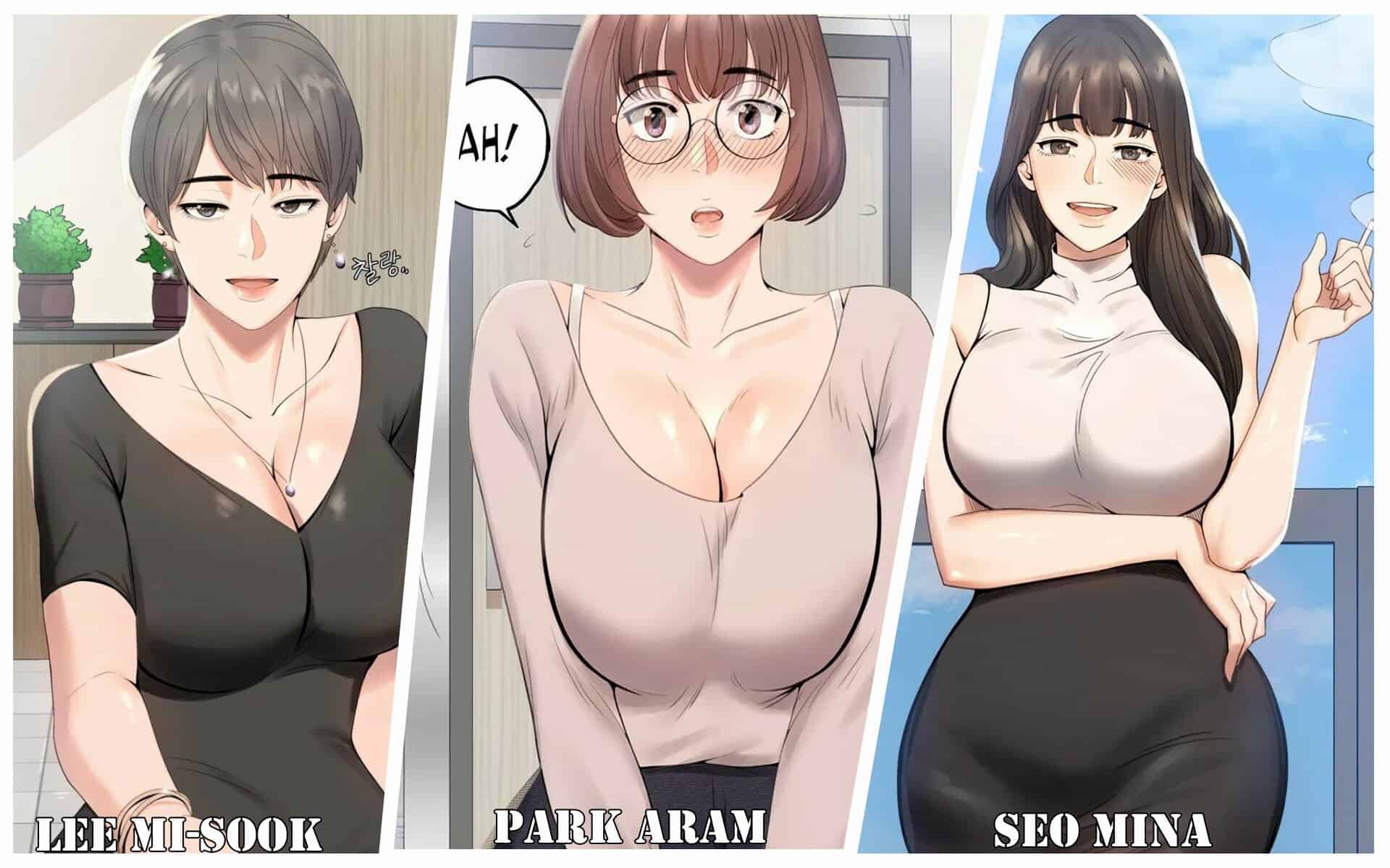 Lee Mi-Sook (Left), Park Aram (Middle), And Seo Mina (Right) - Si-Hoo's Coworkers At Jiren Planet - Illicit Love Chapter 1