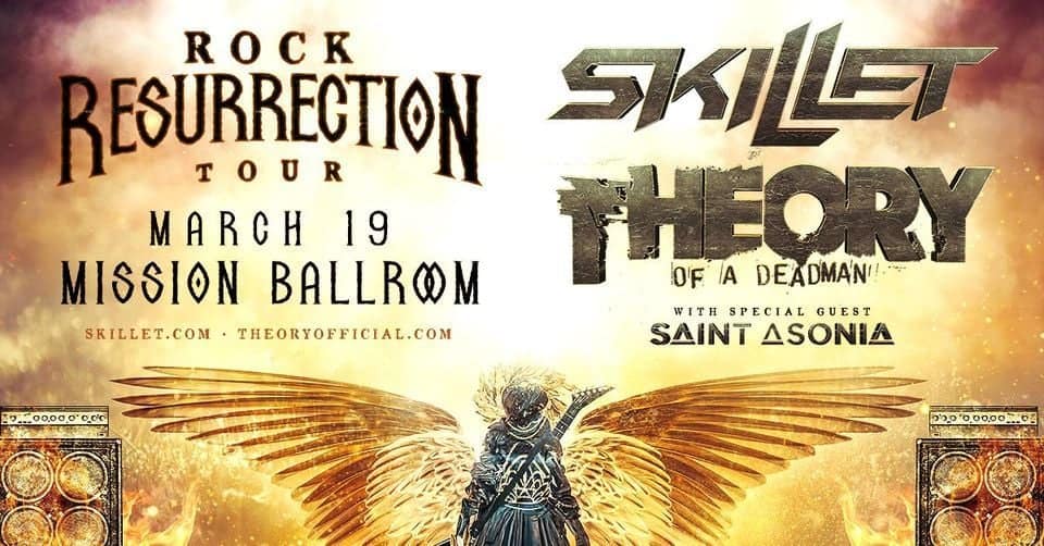 Skillet, Theory of a Deadman, And Special Guest Saint Asonia Set To