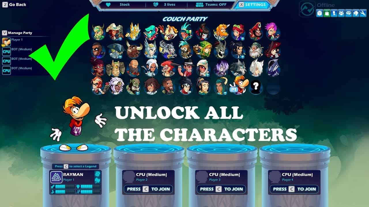 Unlock Characters in Brawlhalla