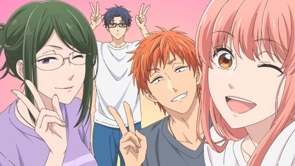 Hanako, Hirotaka, Tarou and Narumi posing for a selfie