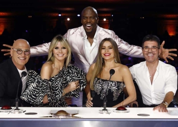 The judges and host of the reality TV show, America's Got Talent.