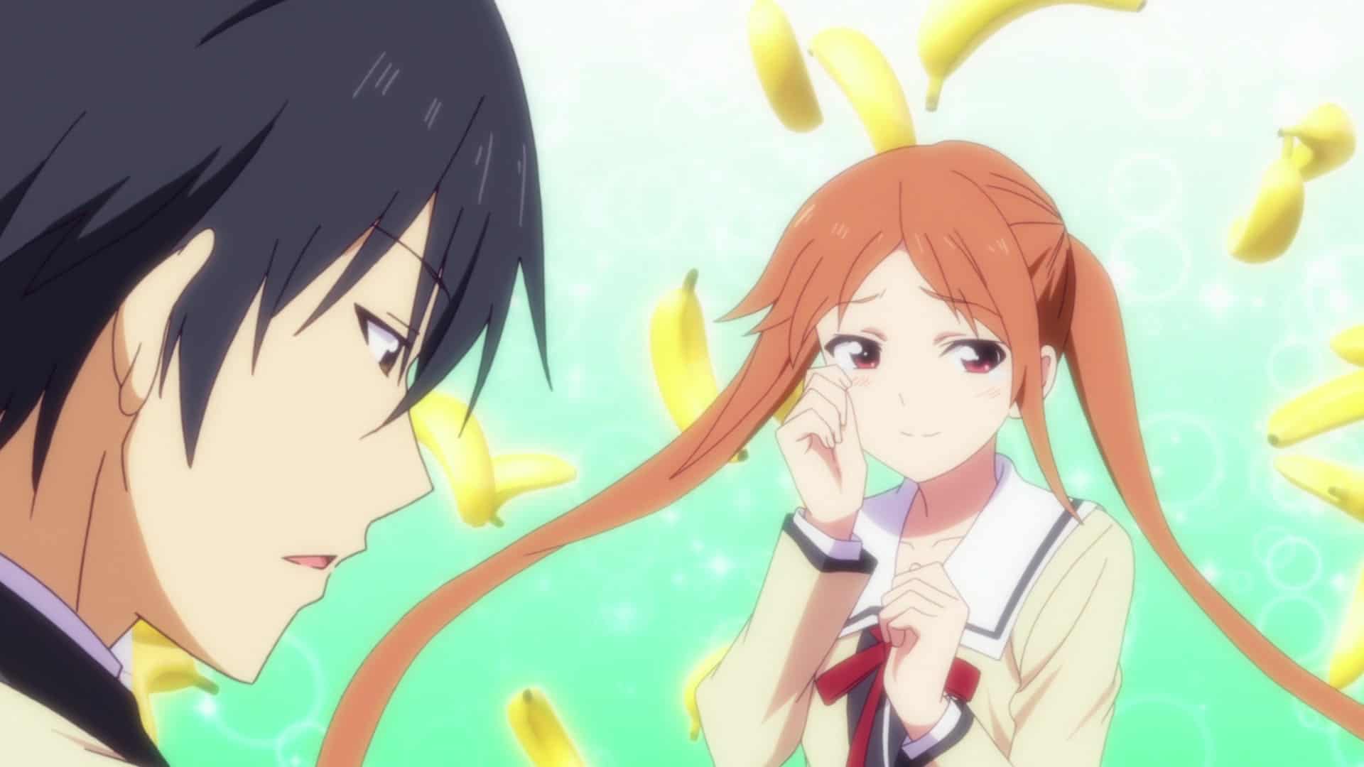 Akuru is speaking while Yoshiko is dreaming about bananas