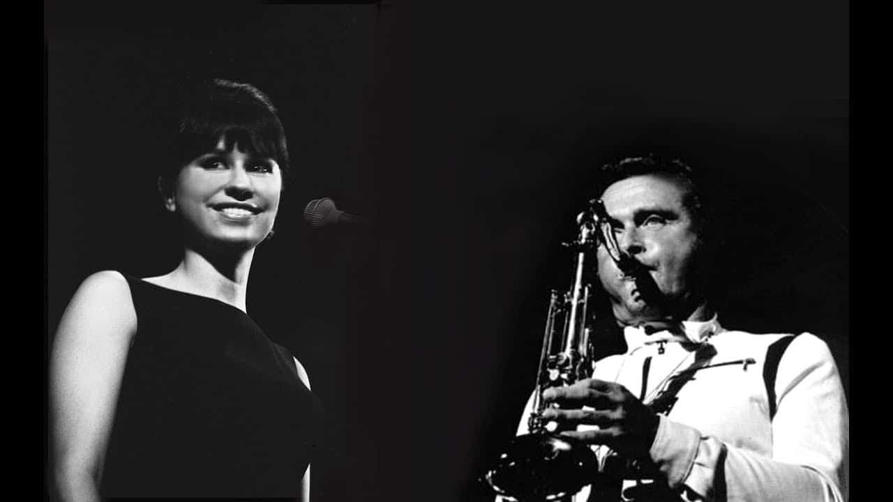Astrud with Stan Getz at live concert