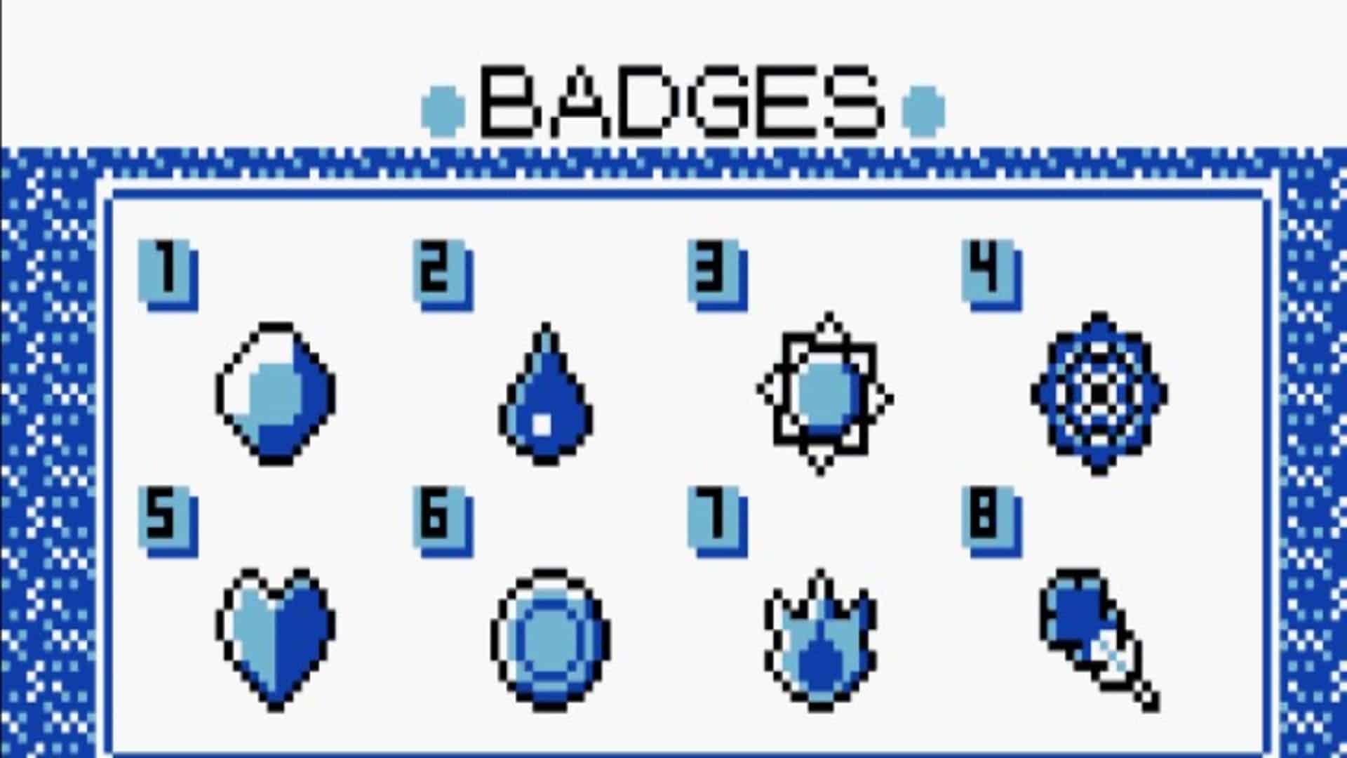 Pokémon Blue Badges