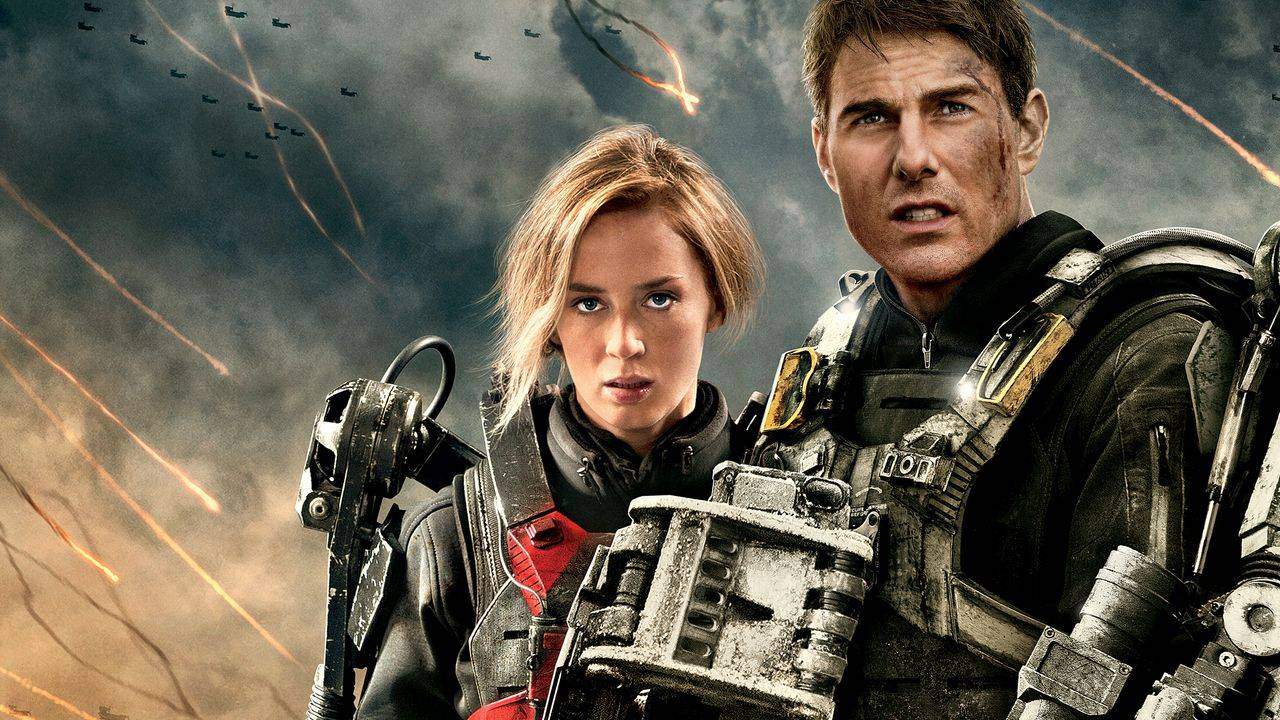 Emily Blunt and Tom Cruise in the film.