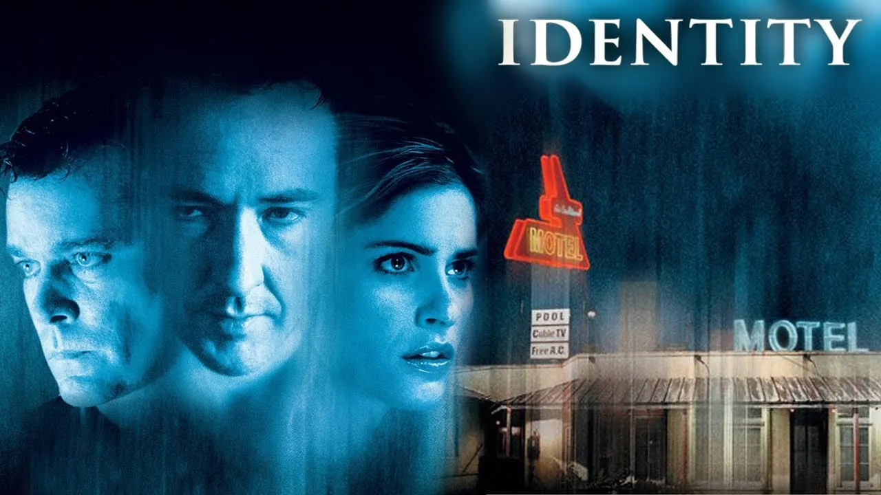 The official poster for the 2003 thriller "Identity"
