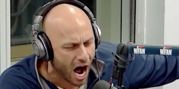 Sal Licata during a WFAN sports segment. (Credit: SNY)