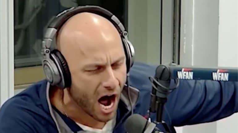 Sal Licata during a WFAN sports segment. (Credit: SNY)