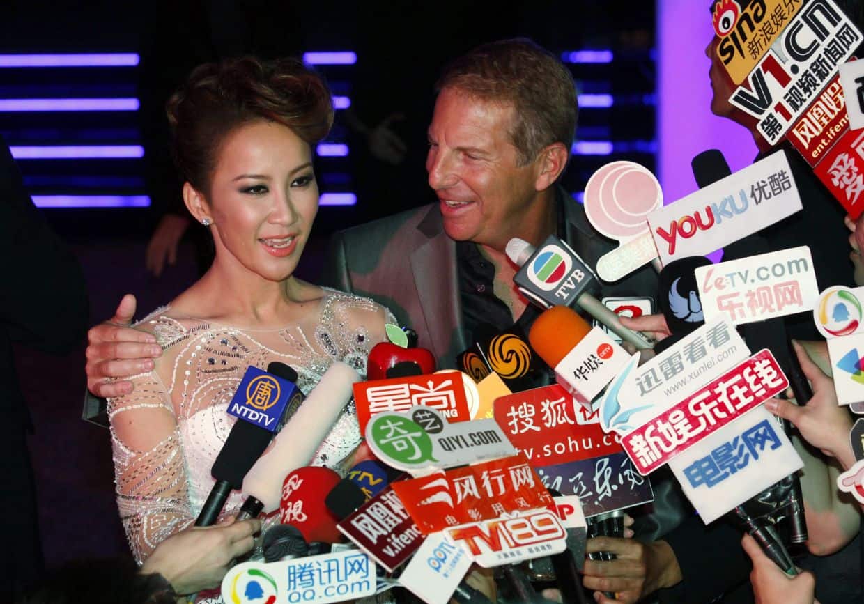 Billionaire Bruce Rickowitz with wife, Coco Lee at their wedding afterparty (Credits: The Star)