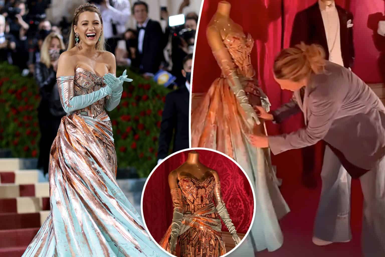 Blake Livelys Daring Leap At Kensington Palace To Perfect Her Iconic 2022 Met Gala Dress 