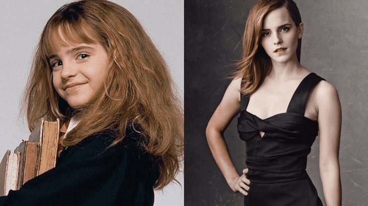 Emma Watson Then (Left) and Now (Right) (Credits: People)