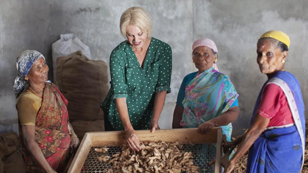 Joanna Lumley's trip to India in search of the different spices of the world (Credits: ITV)