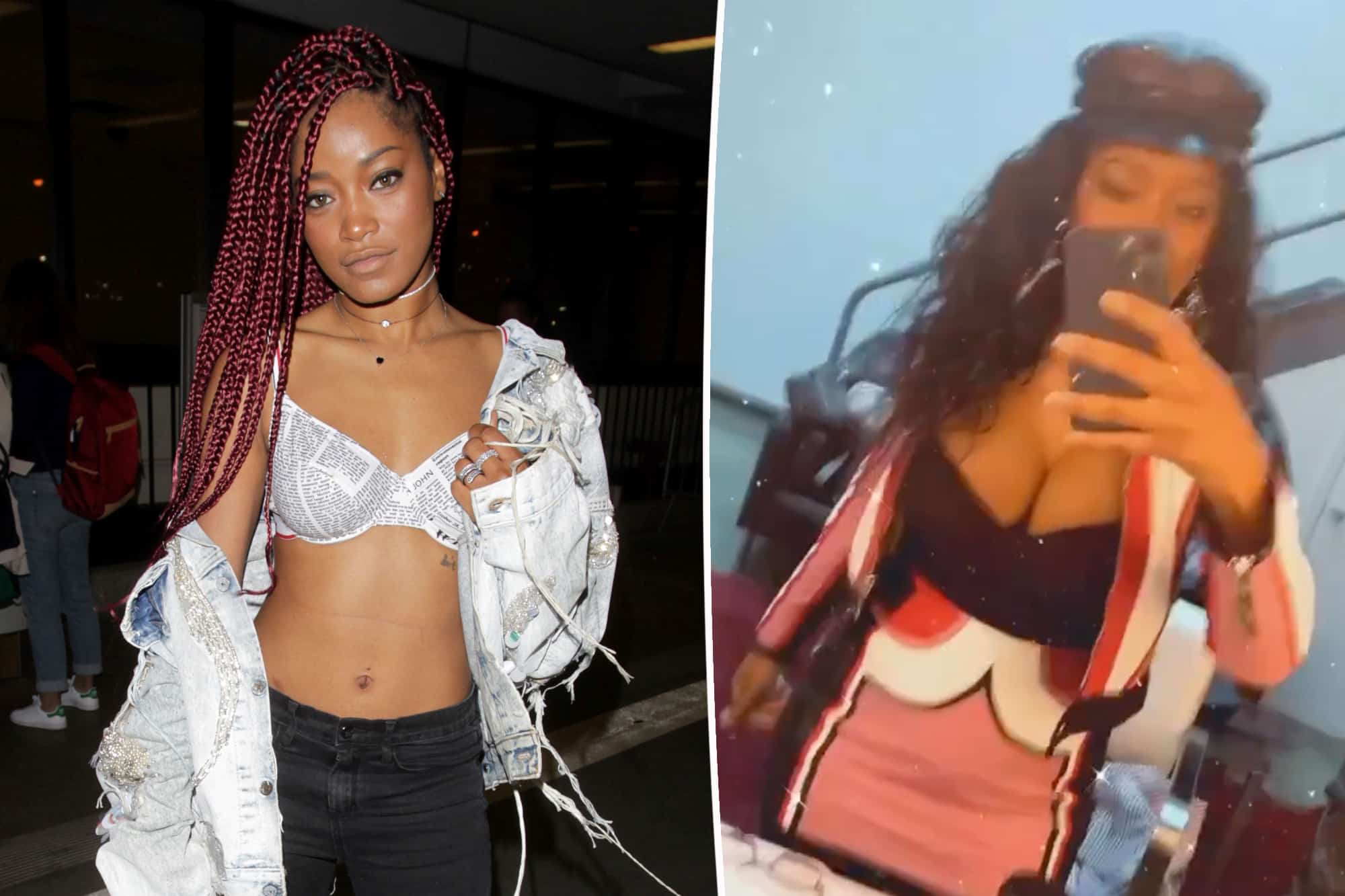 Keke Palmer Before and After her pregnancy (Credits: Page Six)