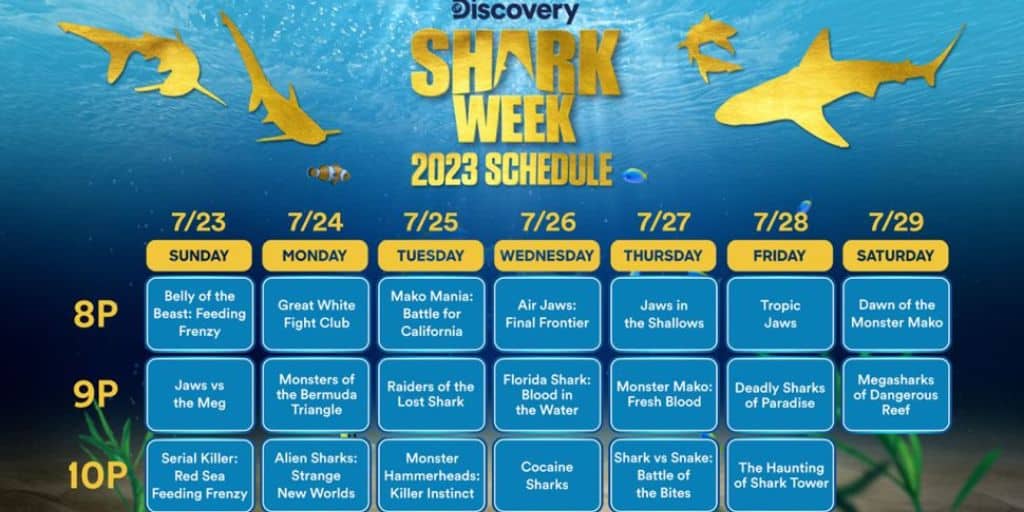 Shark Week 2023 Episodio 1, 2, 3 y 4 fecha de lanzamiento y guía de
