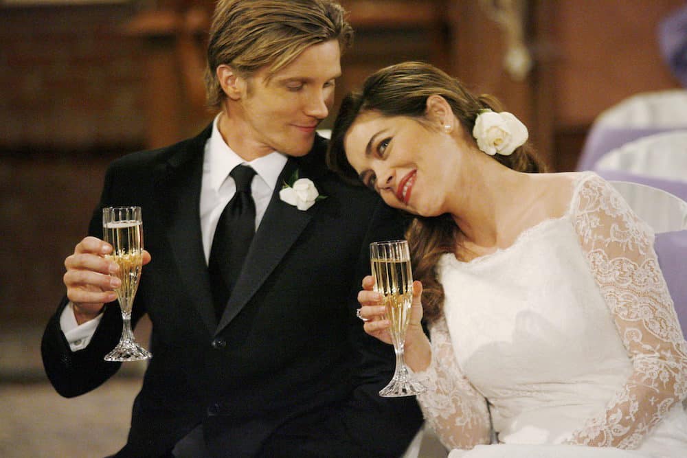 Amelia Heinle with her husband and co-star Thad Luckinbill.