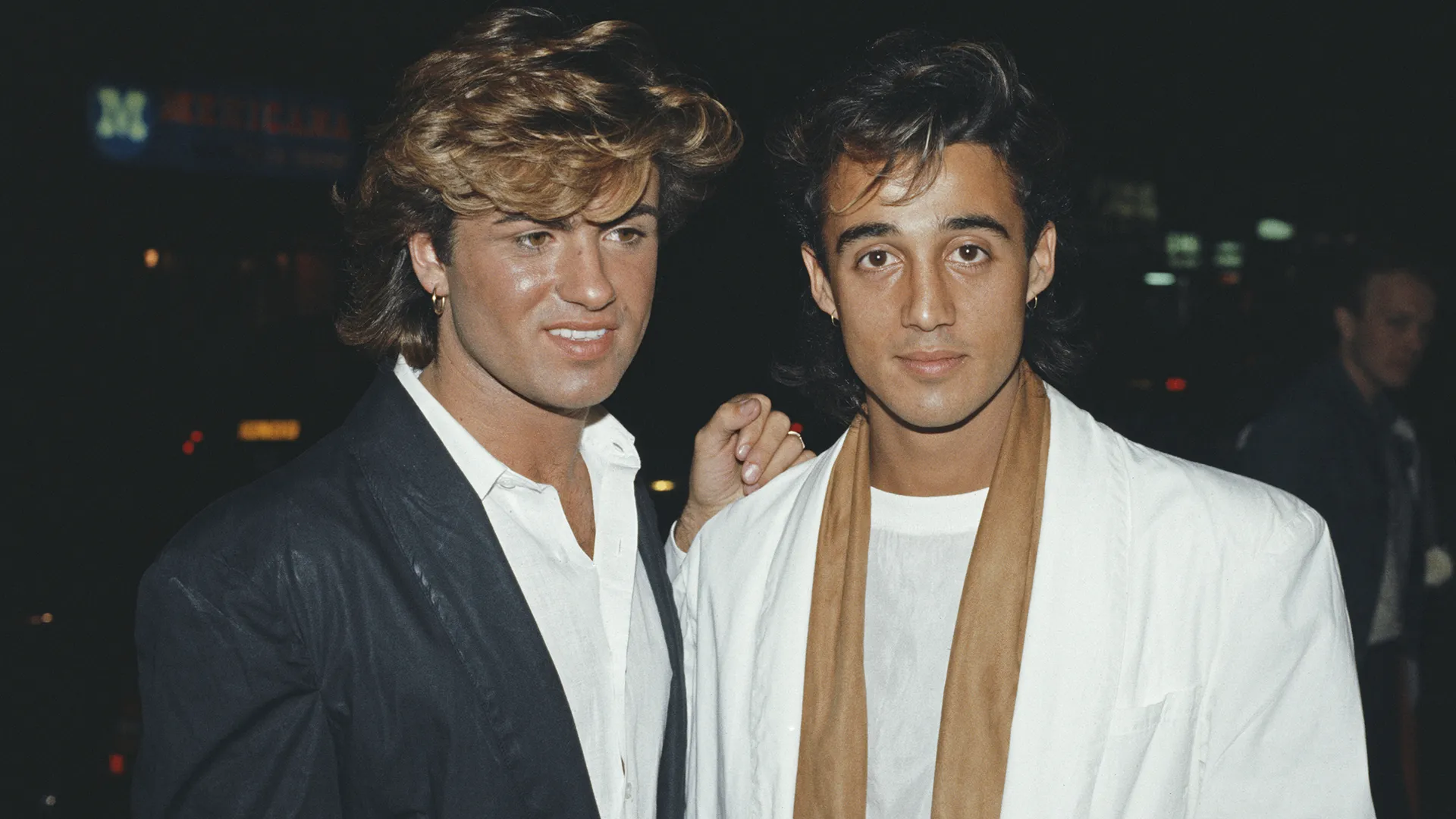 A young Andrew Ridgeley with George Micheal.
