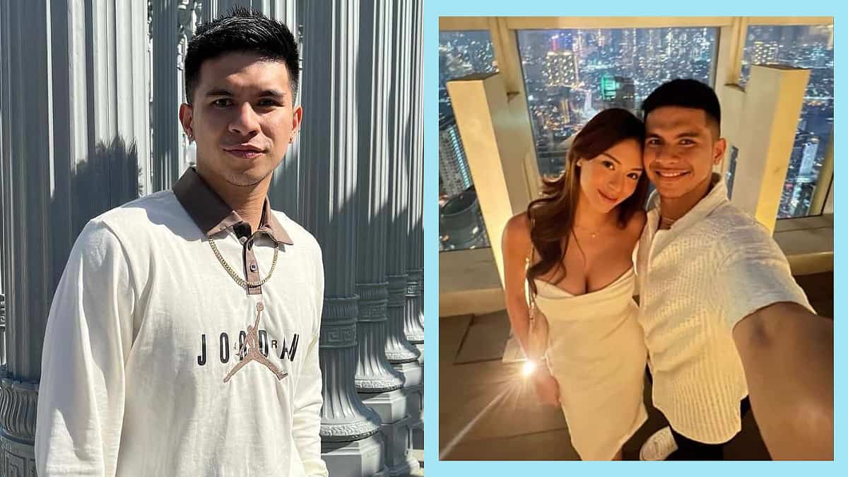 Kiefer Ravena and alongside a picture of him with his rumored girlfriend. 