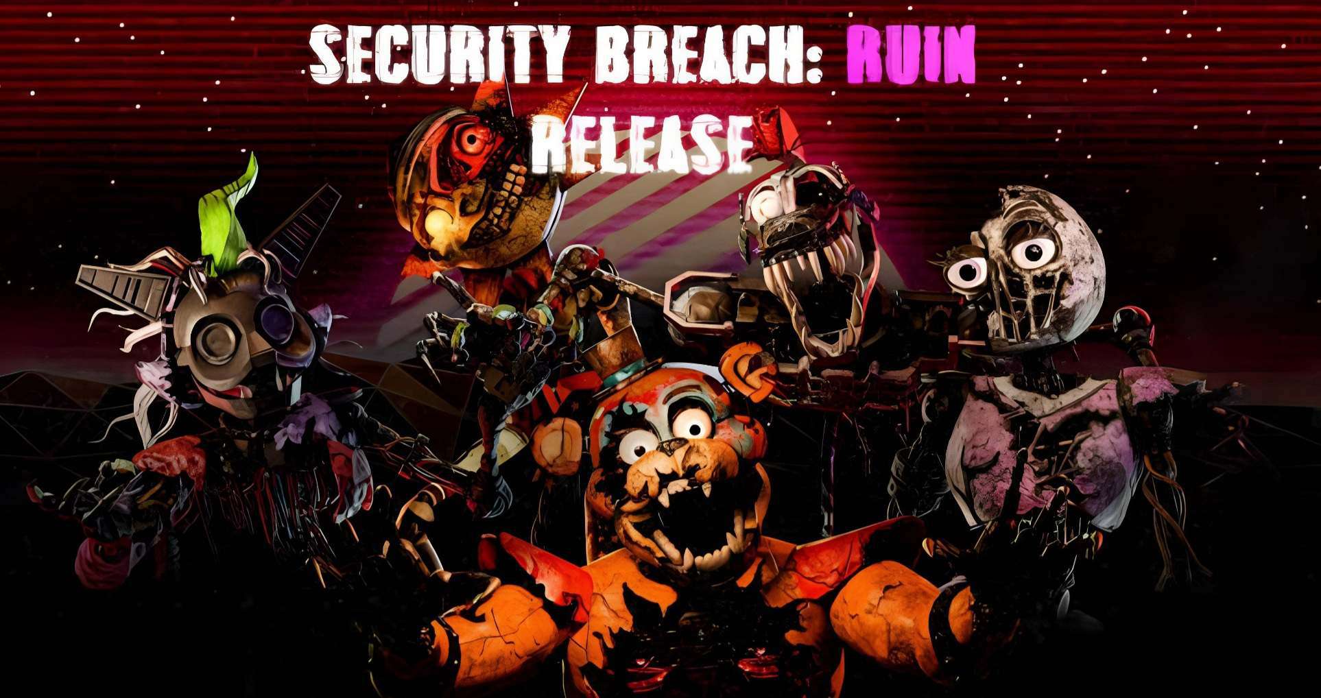 All New Animatronic Designs in the FNAF Security Breach Ruin DLC trailer in  2023