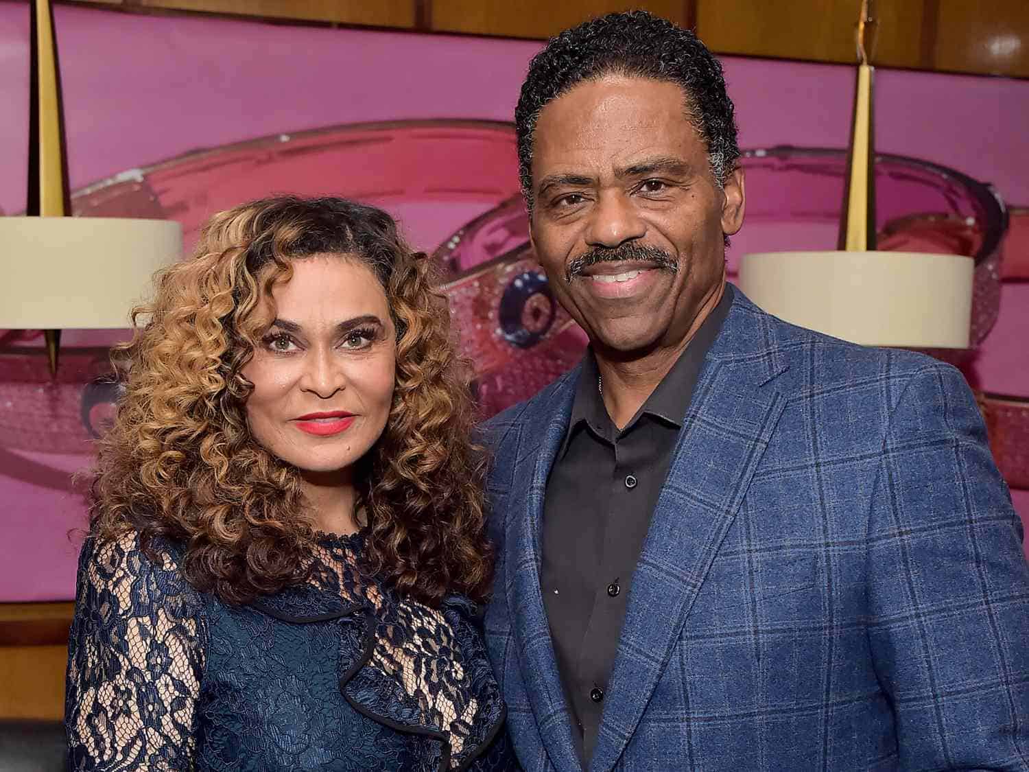 Actor Richard Lawson with soon-to-be ex-wife, Tina Knowles (Credits: People)