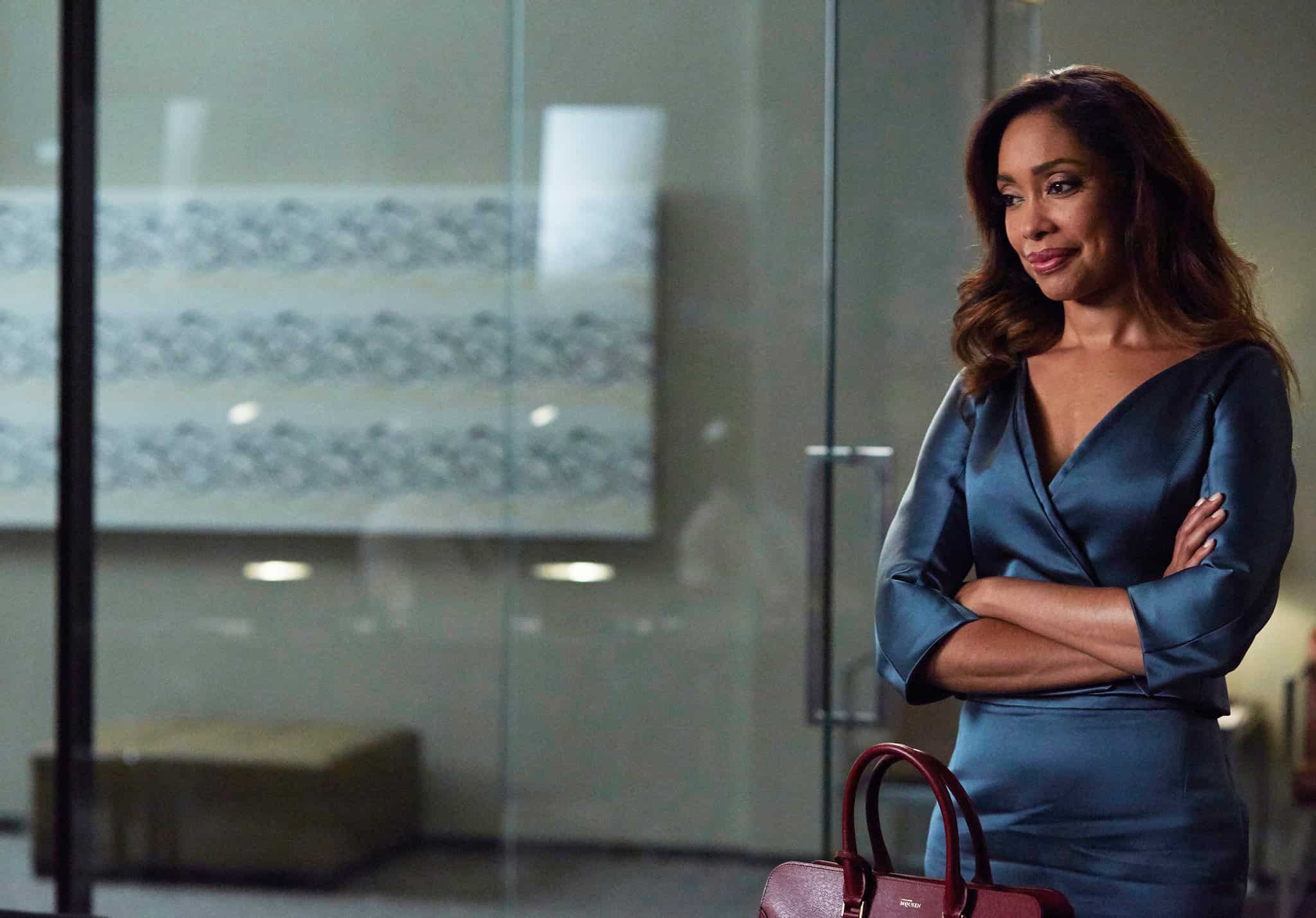 Actress Gina Torres as Jessica Pearson in the show, Suits (Credits: USA Network)
