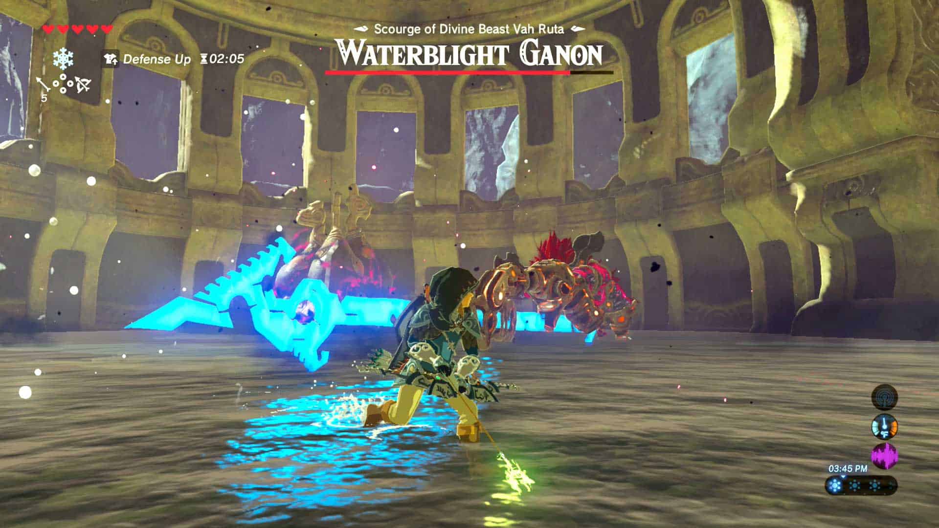 Defeating Waterblight Ganon in Stage One
