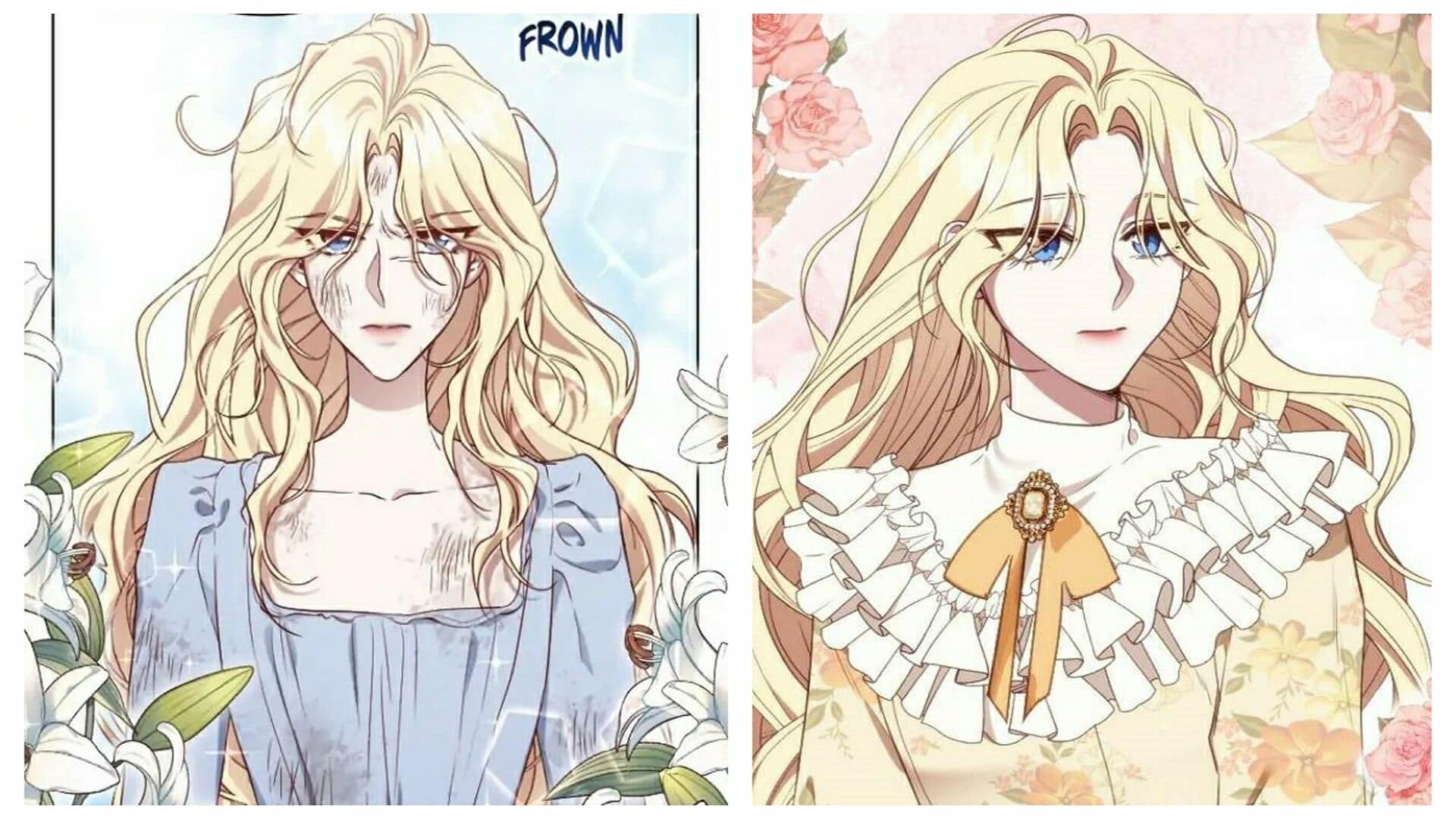 Lyla Before (Left) And After (Right) Going With Viorst To The Imperial Palace - Beast’s Flower Chapter 18