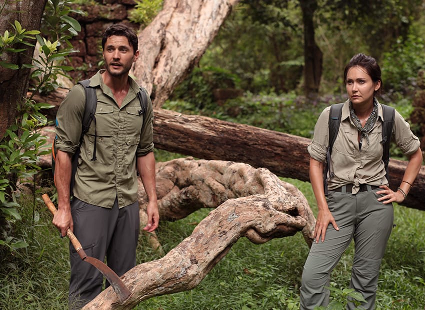 Phil Torres and Jess Chobot as the hosts for the show, Expedition X (Credits: Discovery+)
