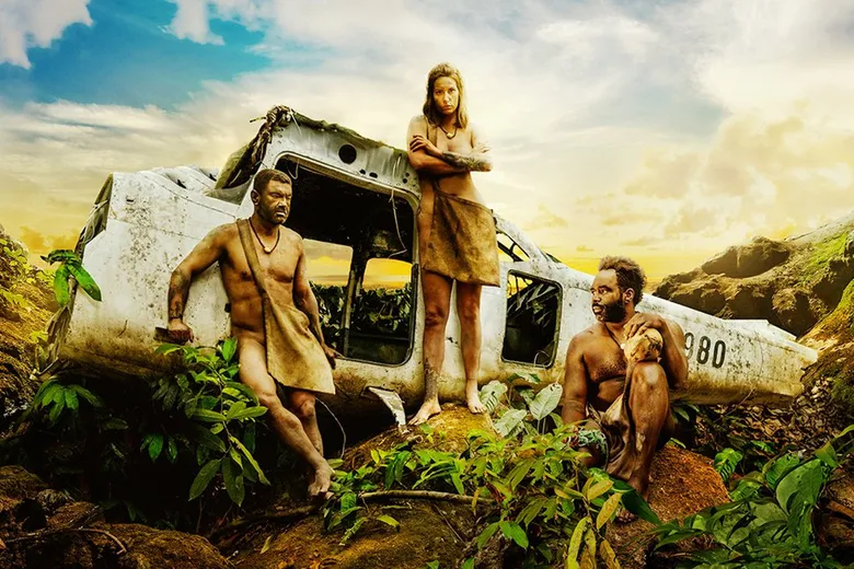 Poster for the show, Naked and Afraid: Castaways (Credits: Discovery)