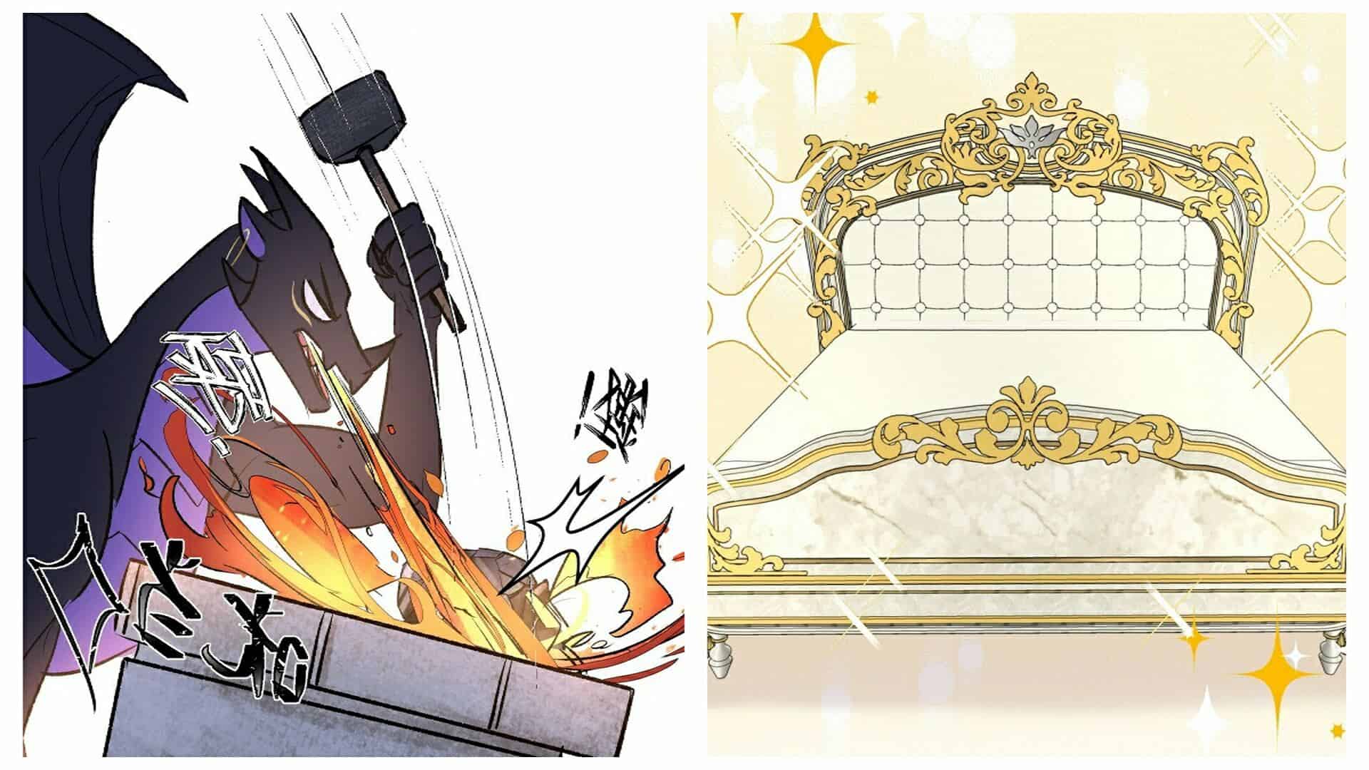 The Dragon Constructing The Obsidian Bed According To Iver's Specifications And The Finished Product - The Priest Dreaming Of A Dragon Chapter 3