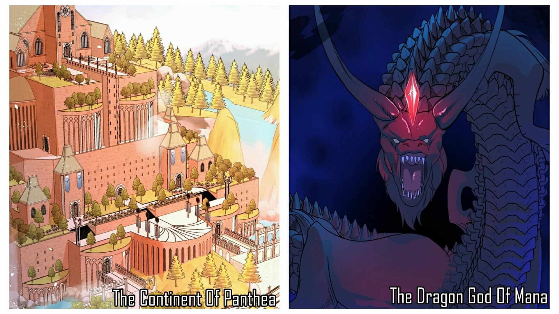 The Dragon That Transported The Protagonist To The Continent of Panthea - Lord Of Mana Chapter 1 (Credits: Alandal)