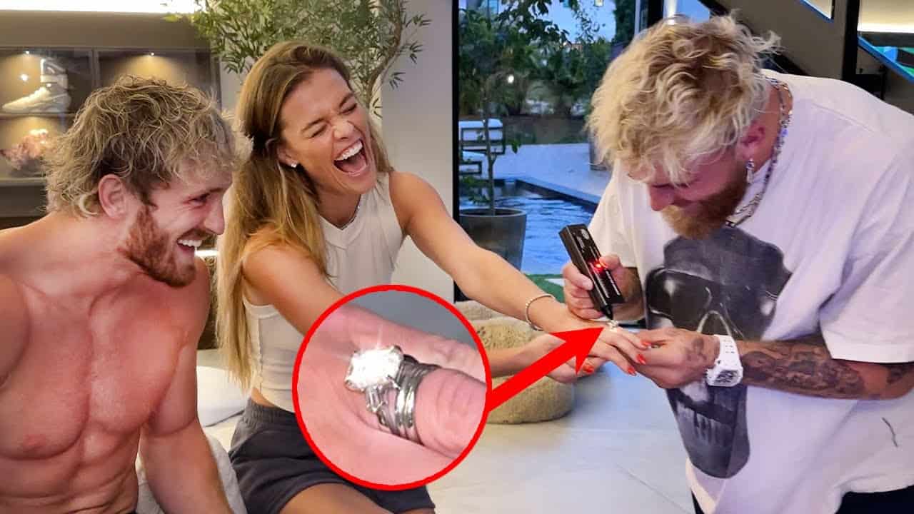 YouTuber Jake Paul Pulls a Prank on His Brother Logan Paul's Diamond Engagement Ring. 