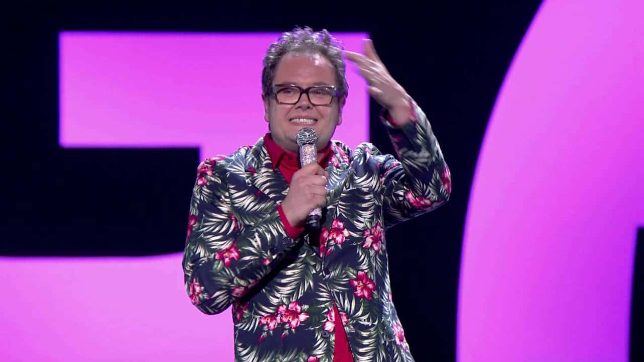 Alan Carr for Channel 4's comedy gala (Credits: YouTube)