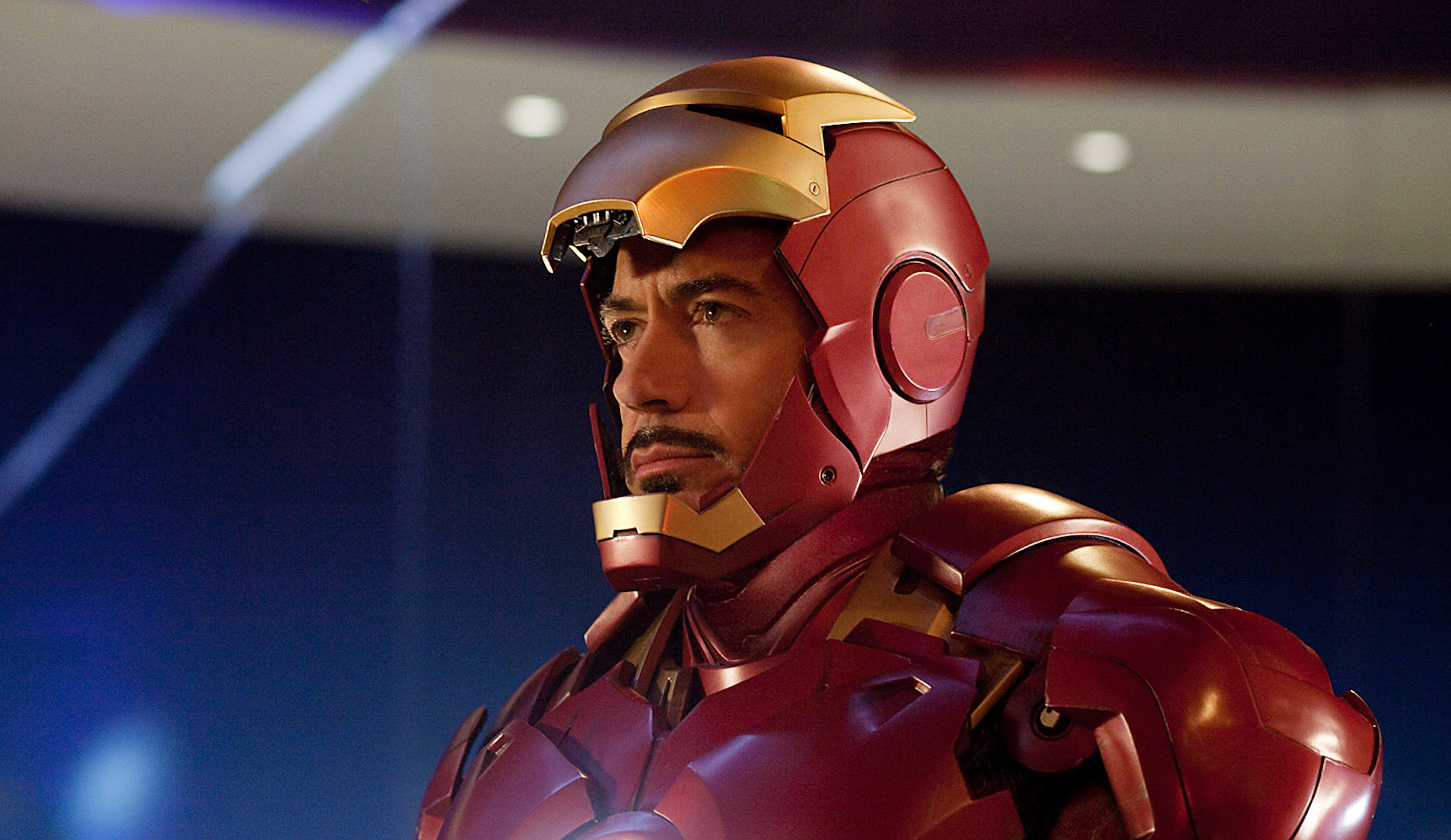Downey in his Iron Man suit for the film, Iron Man (Credits: Variety)