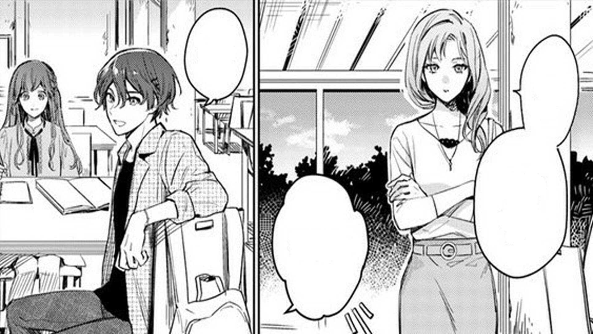 Ichika And Kaito Her Childhood Friend Along With Her Sister Karen At School - In Another World, My Sister Stole My Name Chapter 1