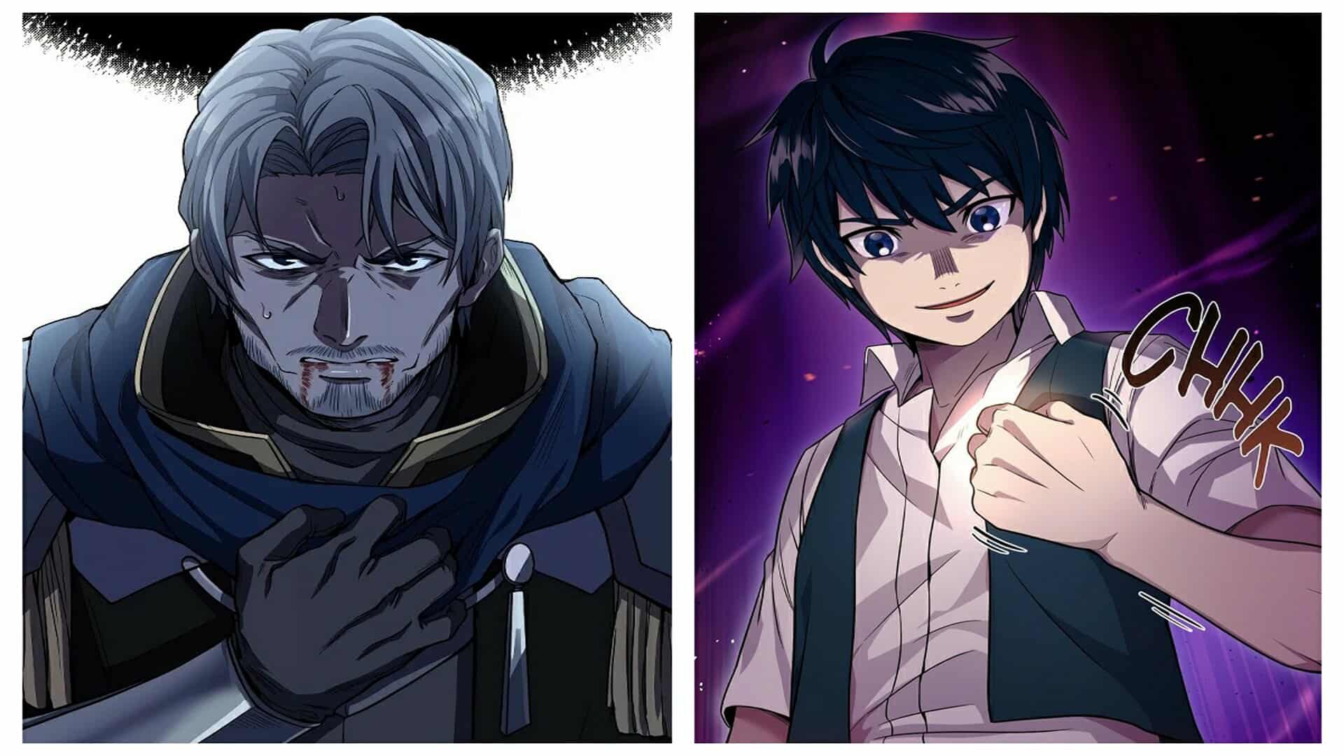 Infamous Spear Knight Joshua Sanders Before (Left) And After (Right) His Regression - Return Of The Legendary Spear Knight Chapter 1 (Credits: Kakao Page)