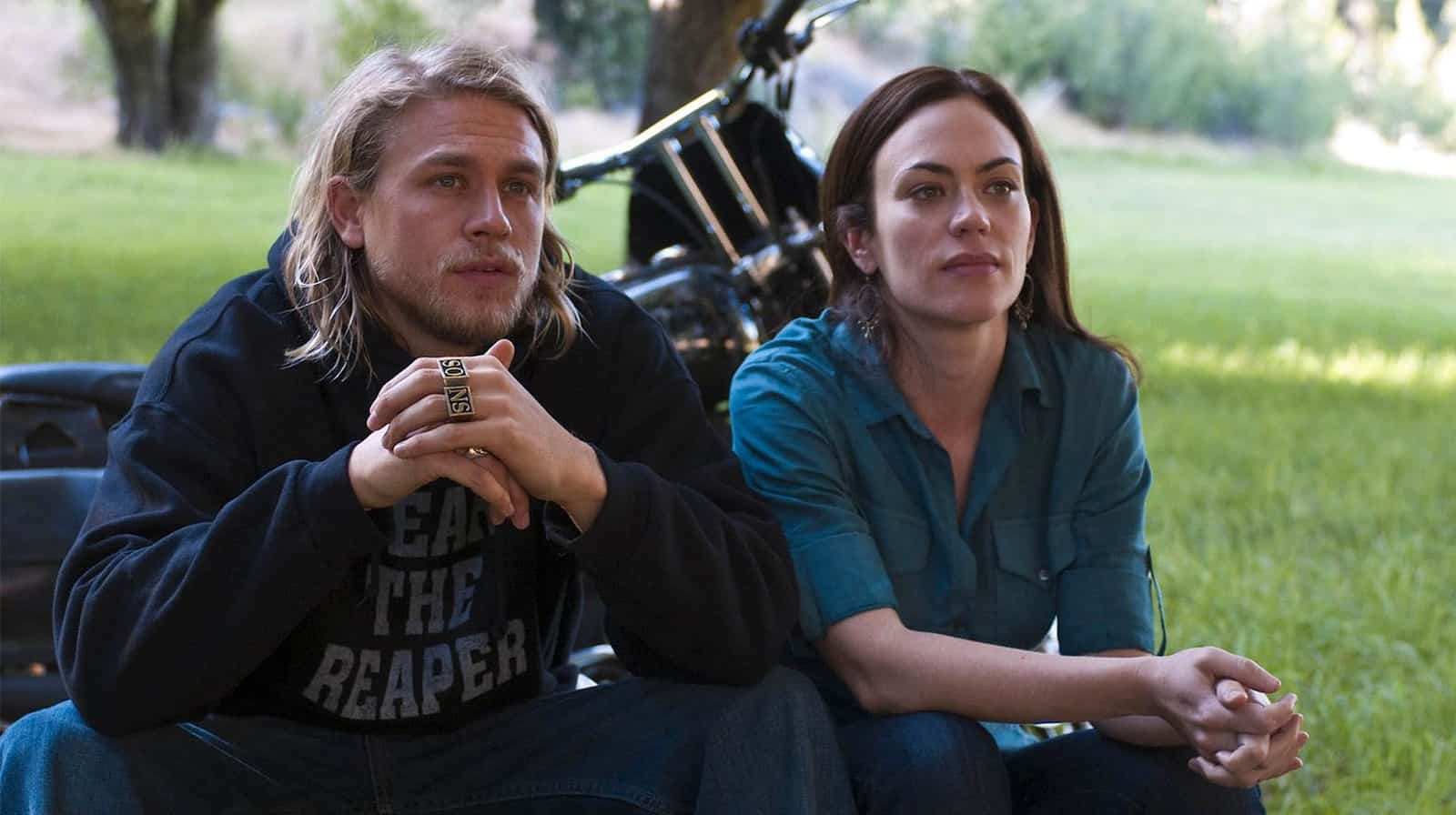 Tara Knowles and Jax Teller in the show, Sons of Anarchy (Credits: FX)